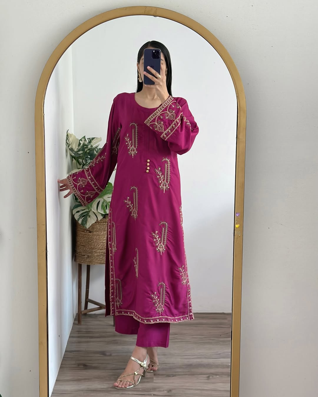 2 pc AMBER - Embroidered Co Ords