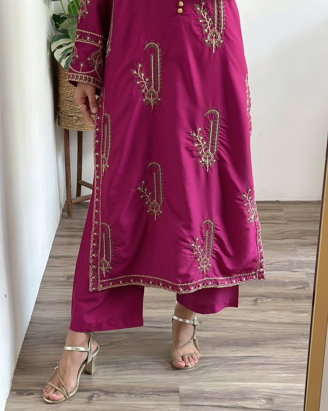 2 pc AMBER - Embroidered Co Ords