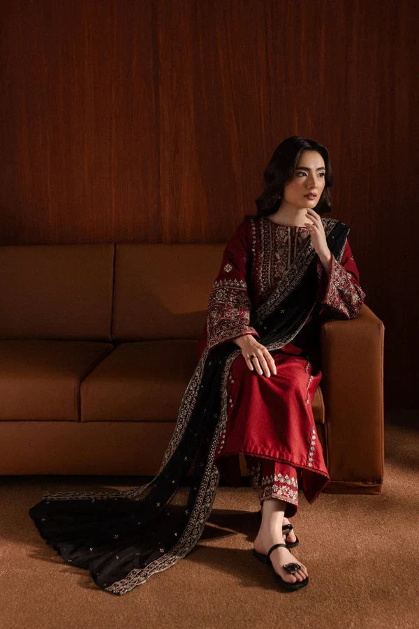 Lal pari Embroidered 3pc