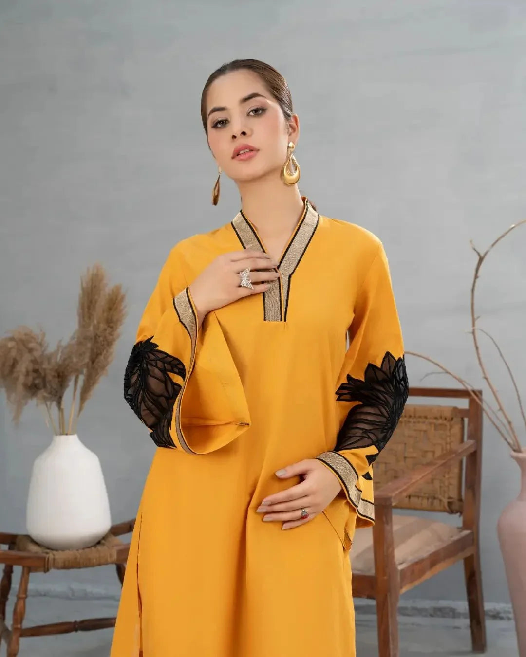 ALMOND 2PC ( SHIRT + PLAZO)