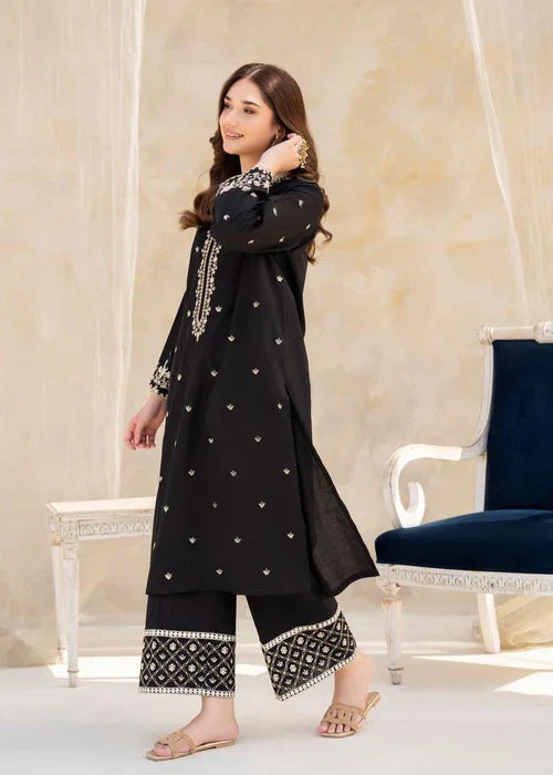 Black Gulab Embroidery 2pc