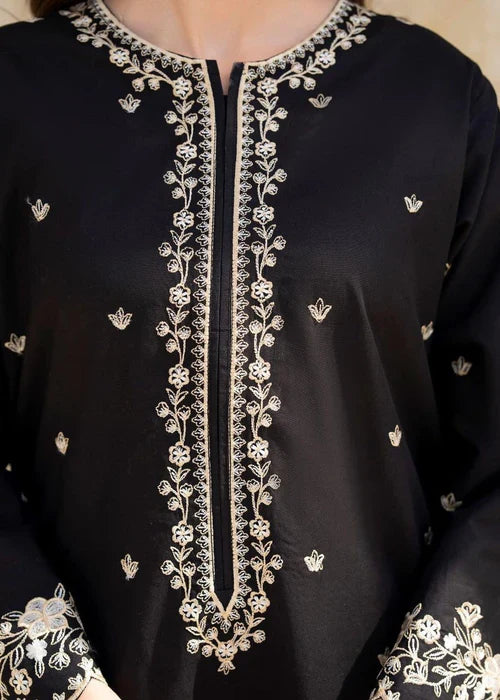Black Gulab Embroidery 2pc